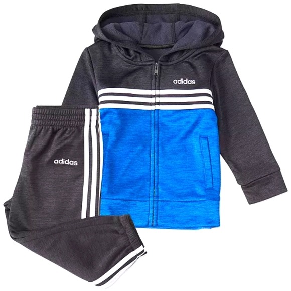 adidas Other - Adidas Boys 2-Pc. Mélange Fleece Colorblocked Hoodie & Jogger Pants Set